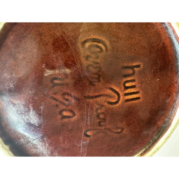 HULL Vintage Oven Proof Brown Drip Glaze Individual Bean Crock Pot Made in USA - Picture 9 of 11